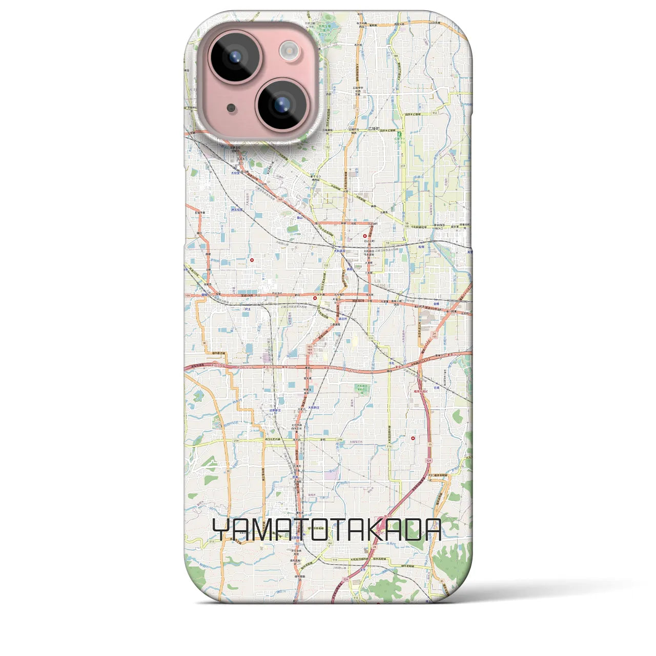 【大和高田(奈良県)】地図柄iPhoneケース(バックカバータイプ)