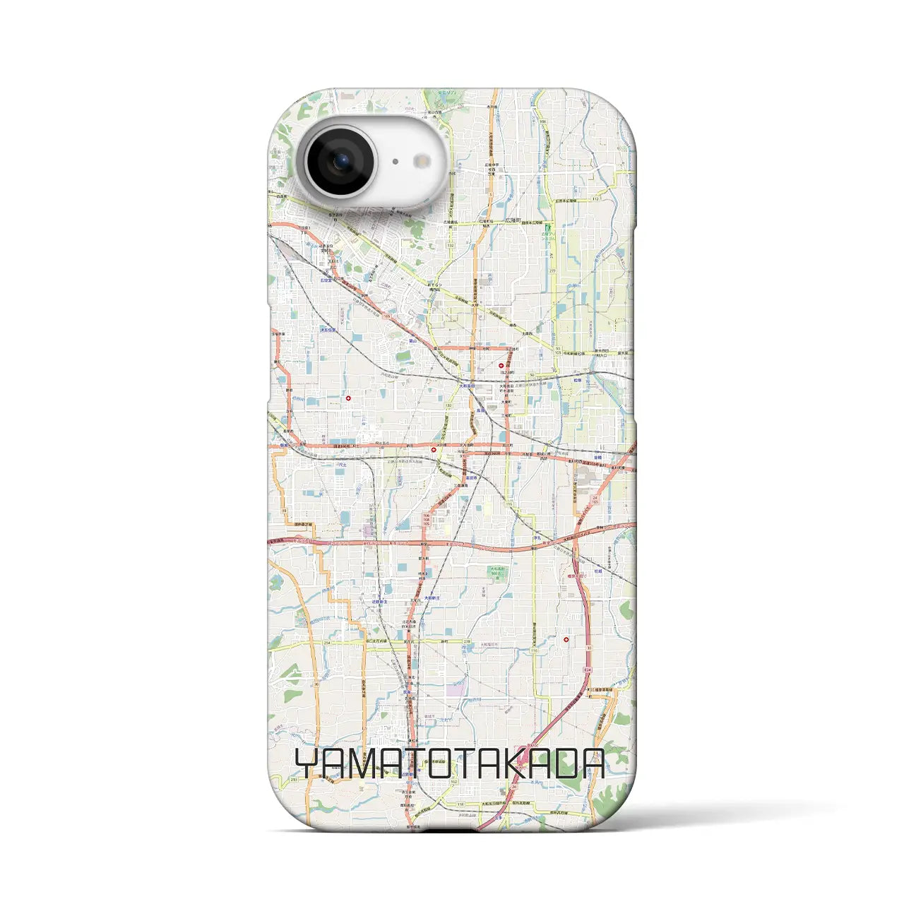 【大和高田(奈良県)】地図柄iPhoneケース(バックカバータイプ)