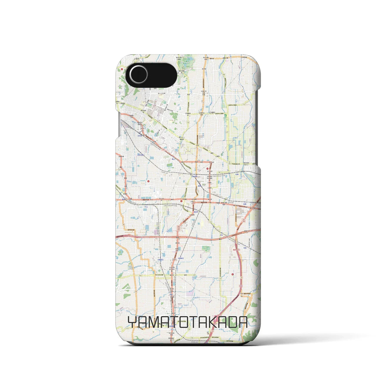 【大和高田(奈良県)】地図柄iPhoneケース(バックカバータイプ)
