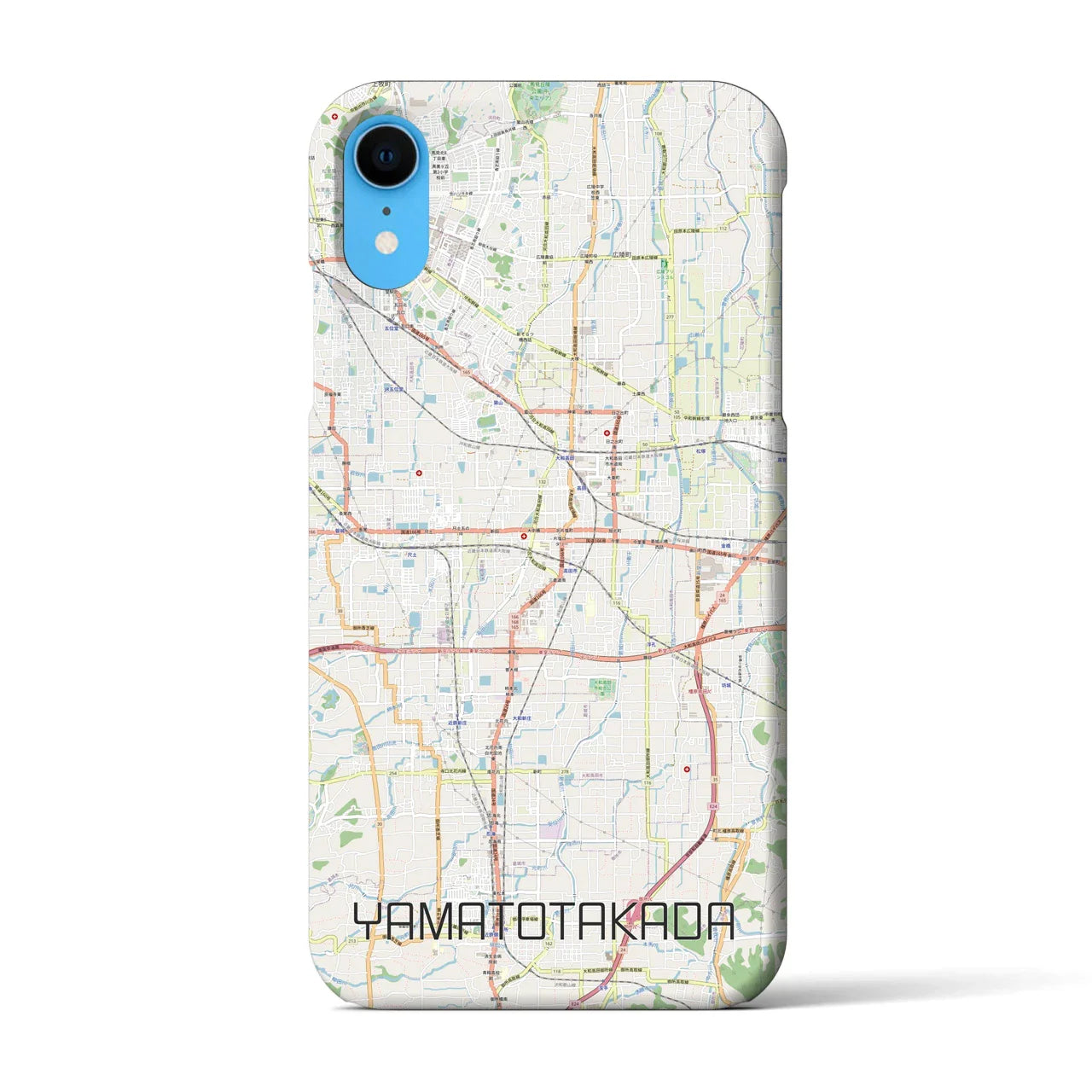 【大和高田(奈良県)】地図柄iPhoneケース(バックカバータイプ)