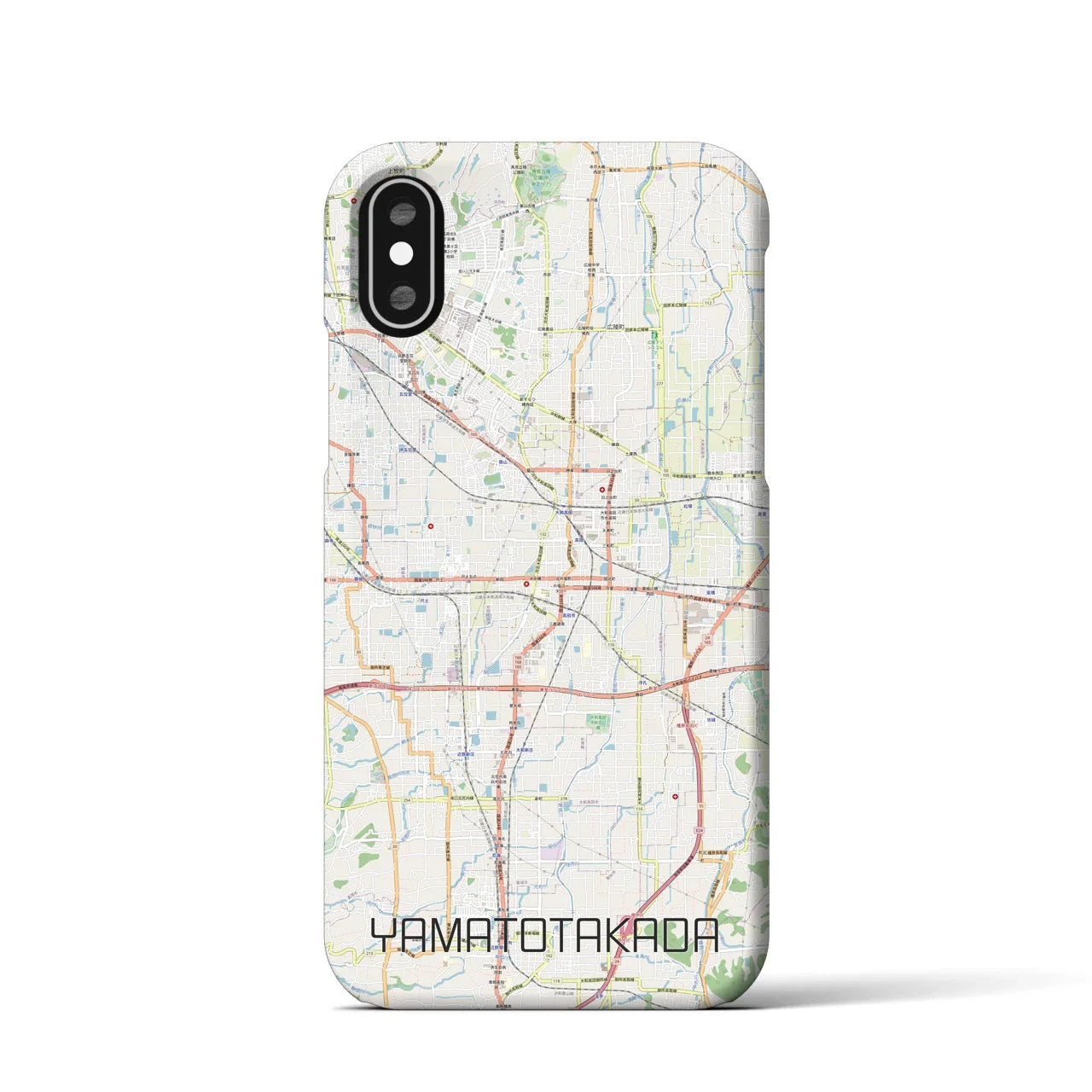 【大和高田(奈良県)】地図柄iPhoneケース(バックカバータイプ)