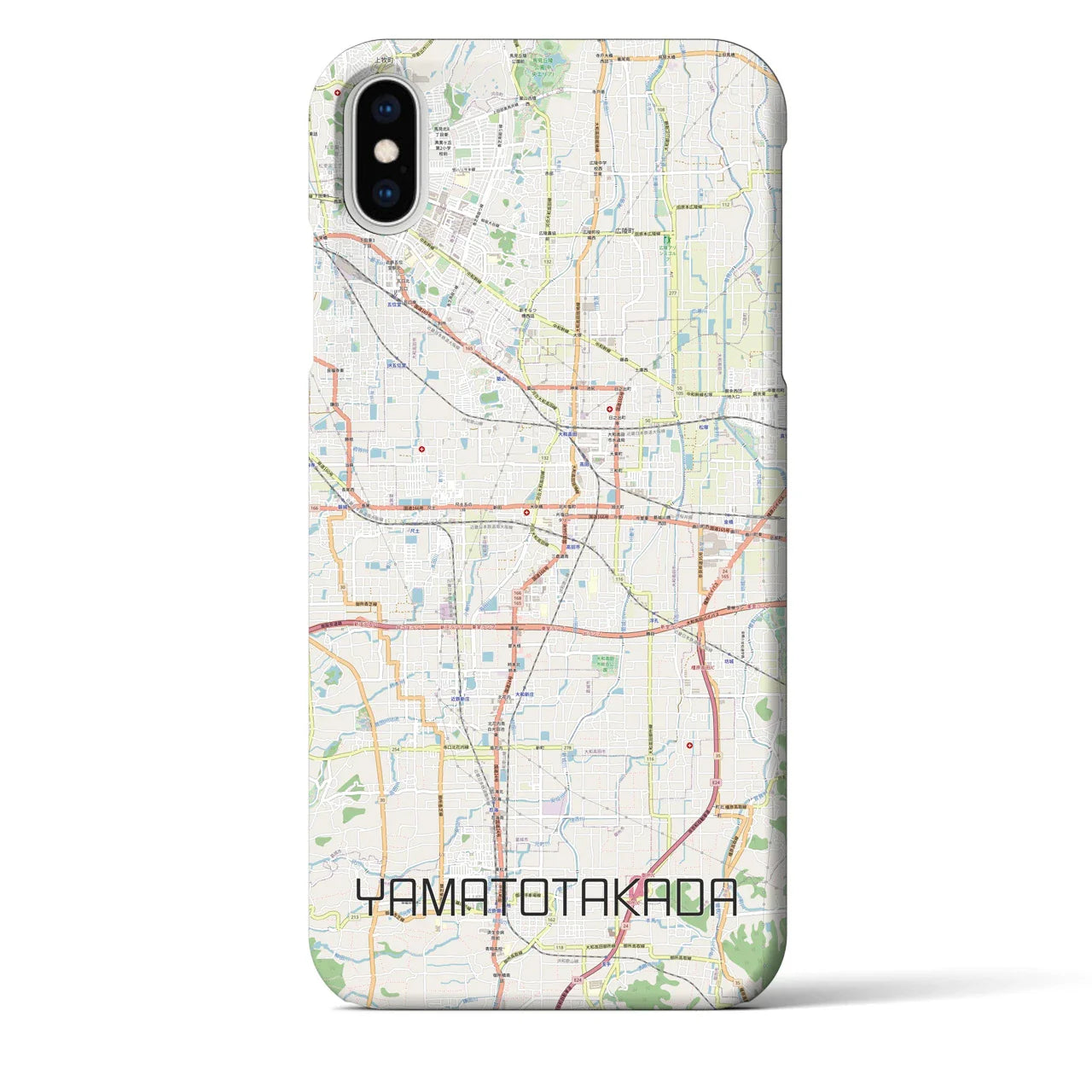 【大和高田(奈良県)】地図柄iPhoneケース(バックカバータイプ)