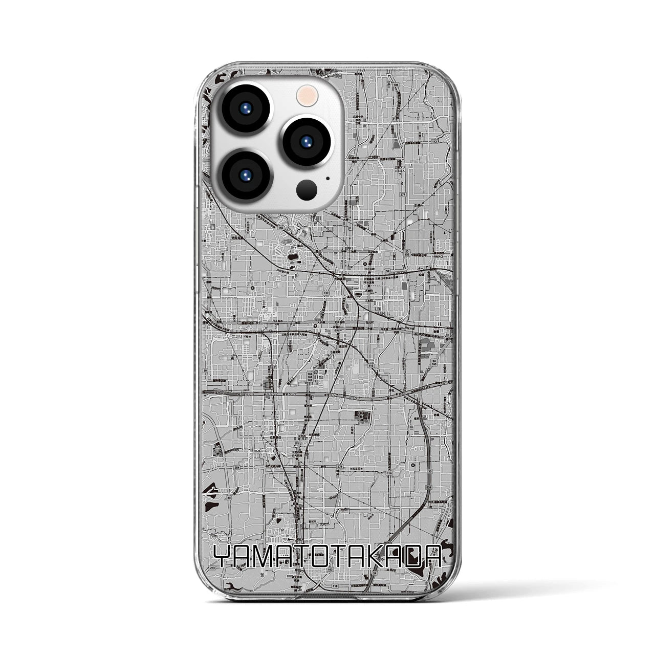 【大和高田(奈良県)】地図柄iPhoneケース(クリアタイプ)