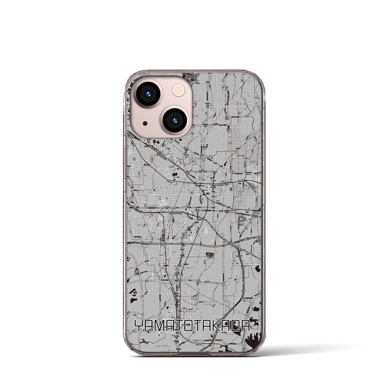 【大和高田(奈良県)】地図柄iPhoneケース(クリアタイプ)