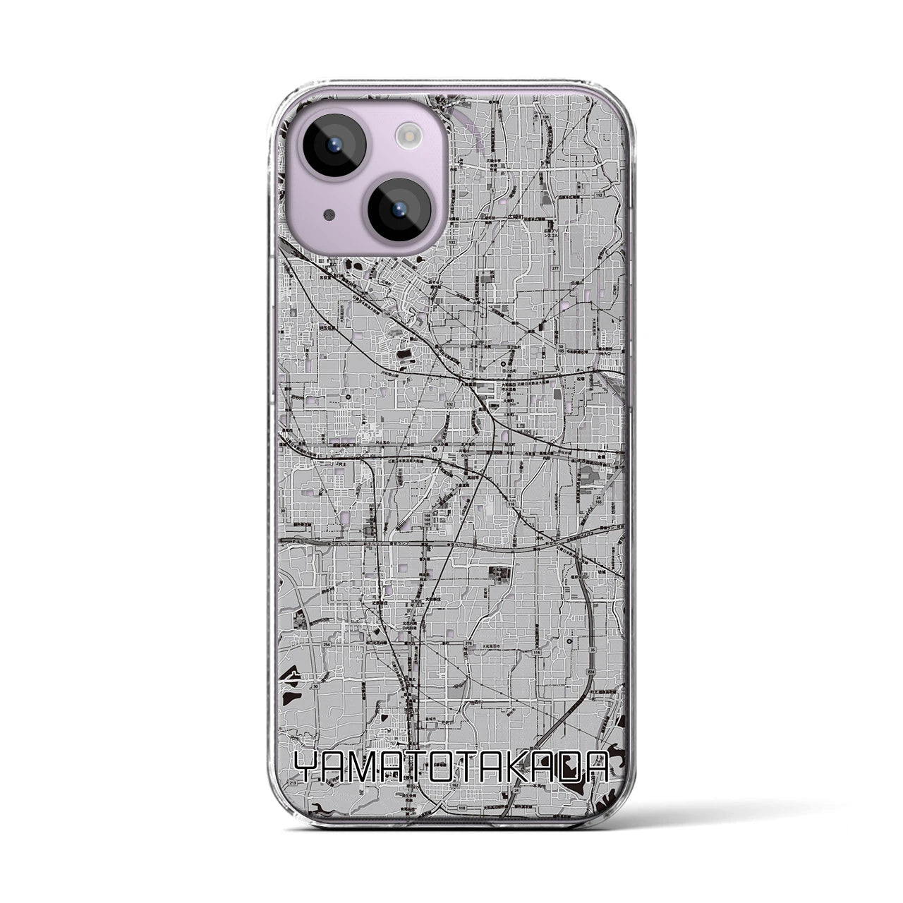 【大和高田(奈良県)】地図柄iPhoneケース(クリアタイプ)