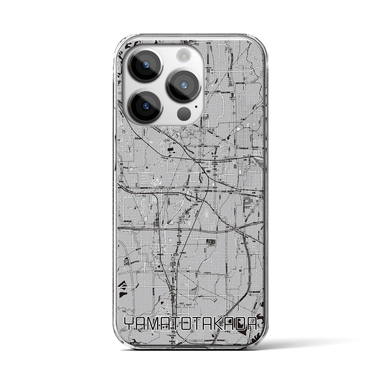 【大和高田(奈良県)】地図柄iPhoneケース(クリアタイプ)