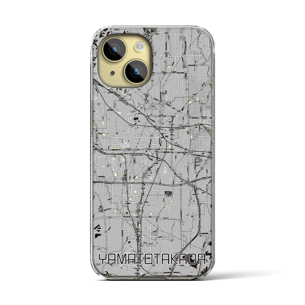 【大和高田(奈良県)】地図柄iPhoneケース(クリアタイプ)