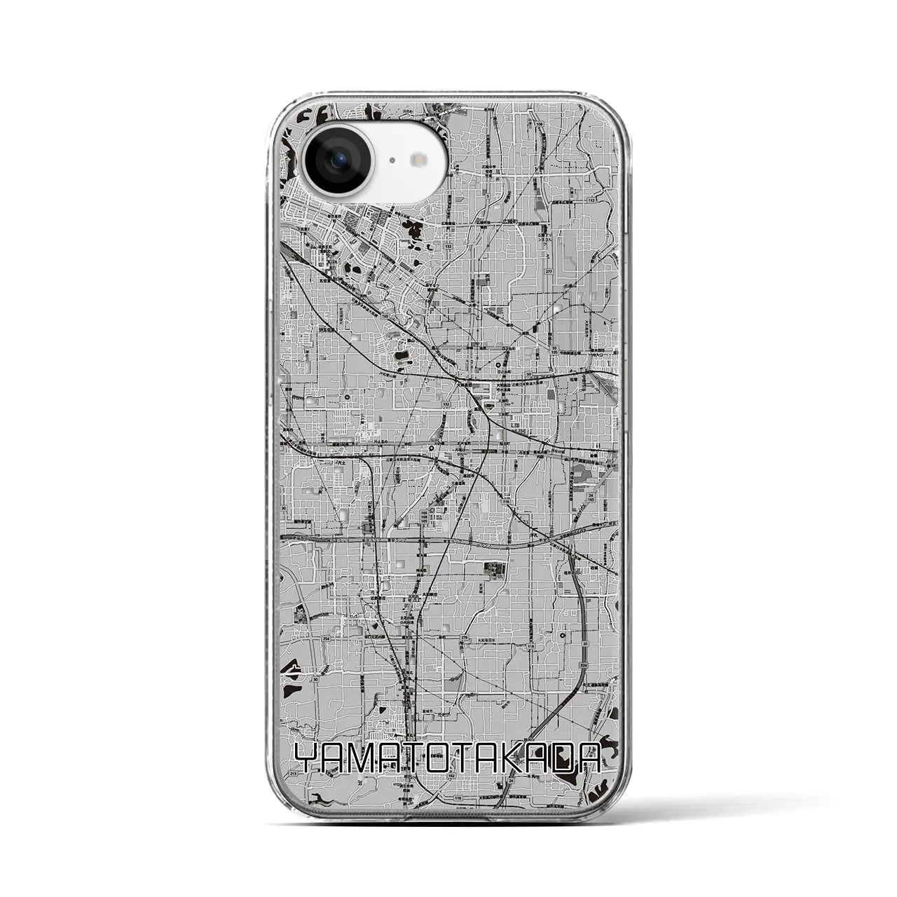 【大和高田(奈良県)】地図柄iPhoneケース(クリアタイプ)
