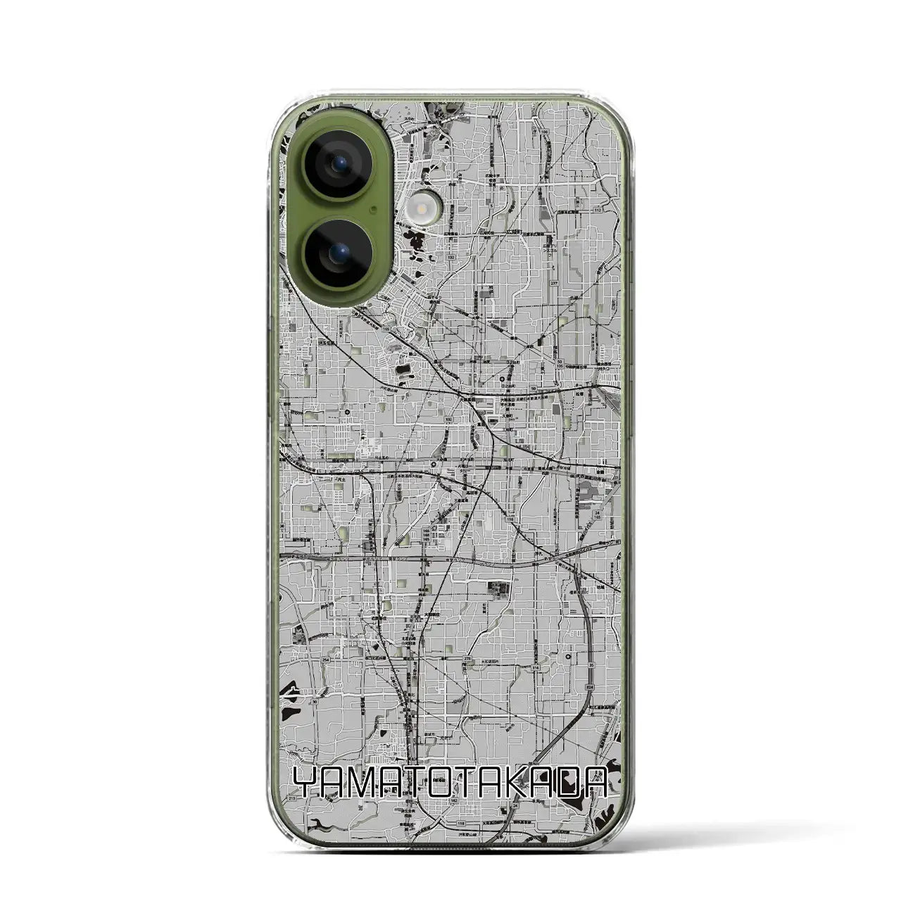 【大和高田(奈良県)】地図柄iPhoneケース(クリアタイプ)