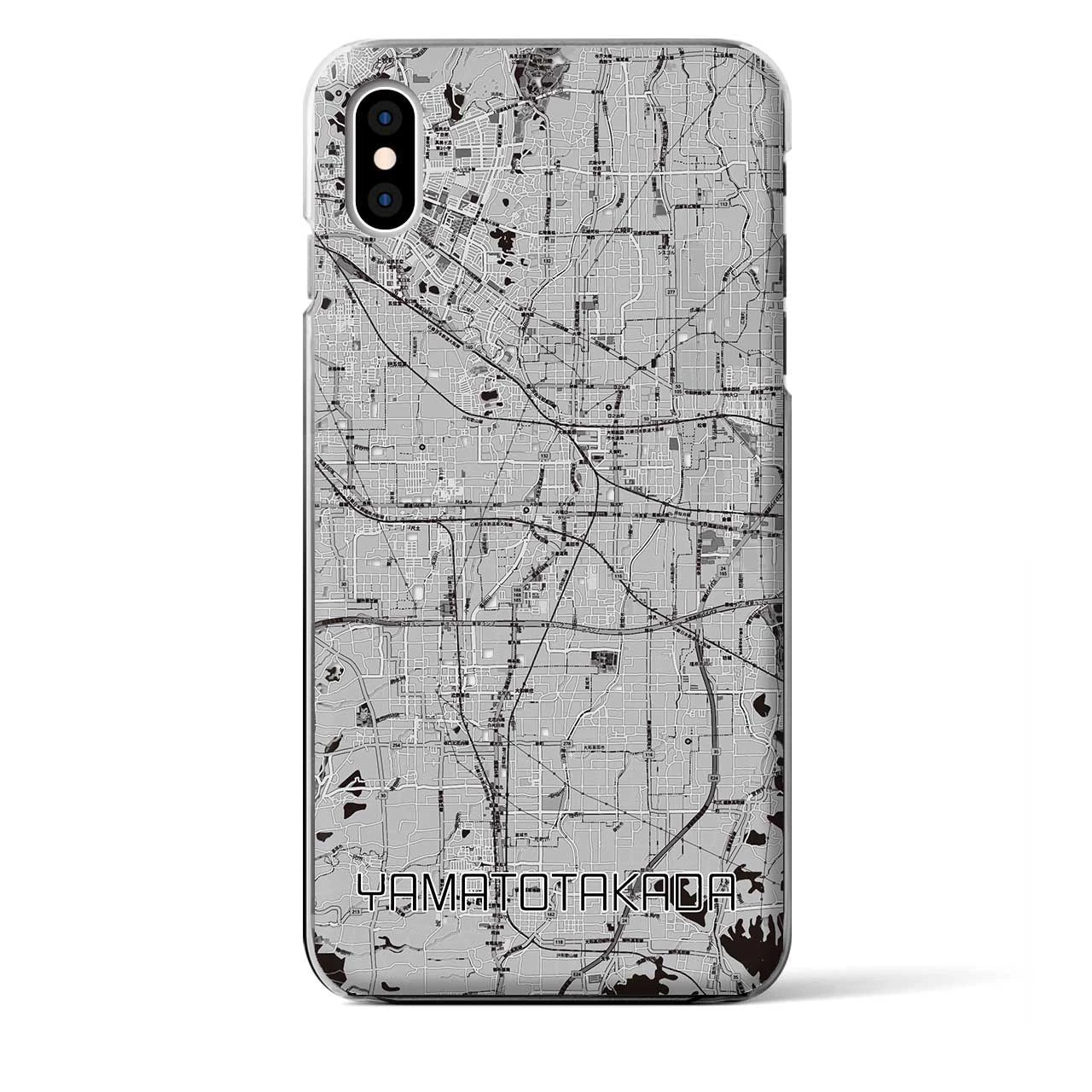 【大和高田(奈良県)】地図柄iPhoneケース(クリアタイプ)