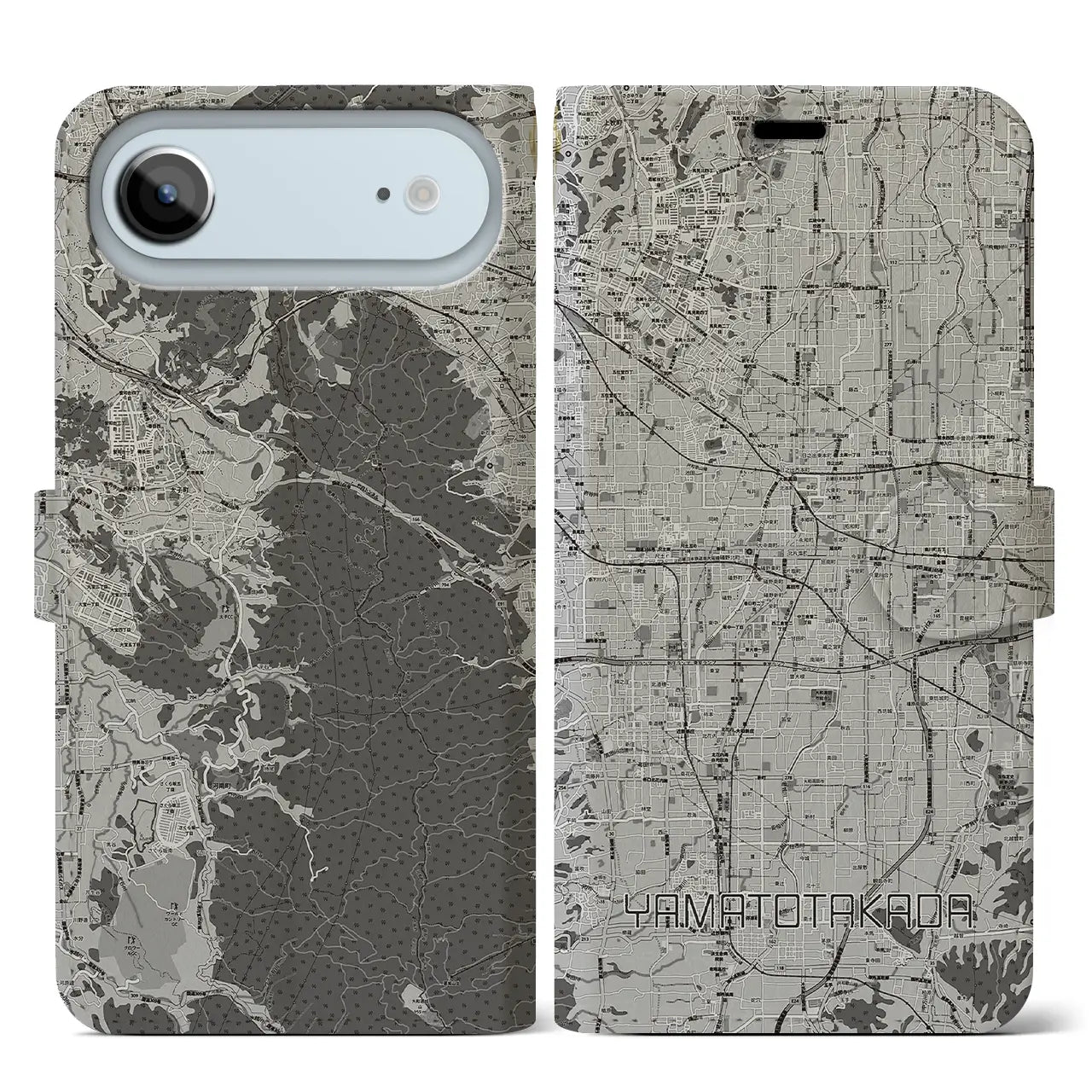 【大和高田(奈良県)】地図柄iPhoneケース(手帳タイプ)