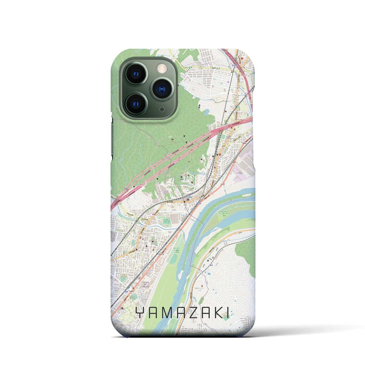 【山崎(京都府)】地図柄iPhoneケース(バックカバータイプ)