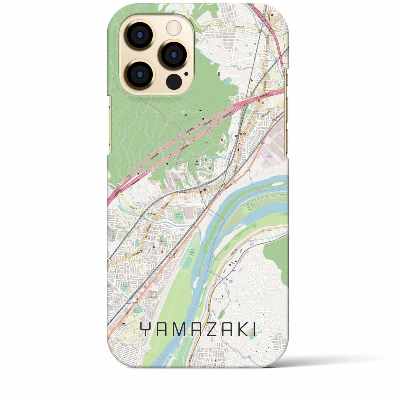 【山崎(京都府)】地図柄iPhoneケース(バックカバータイプ)
