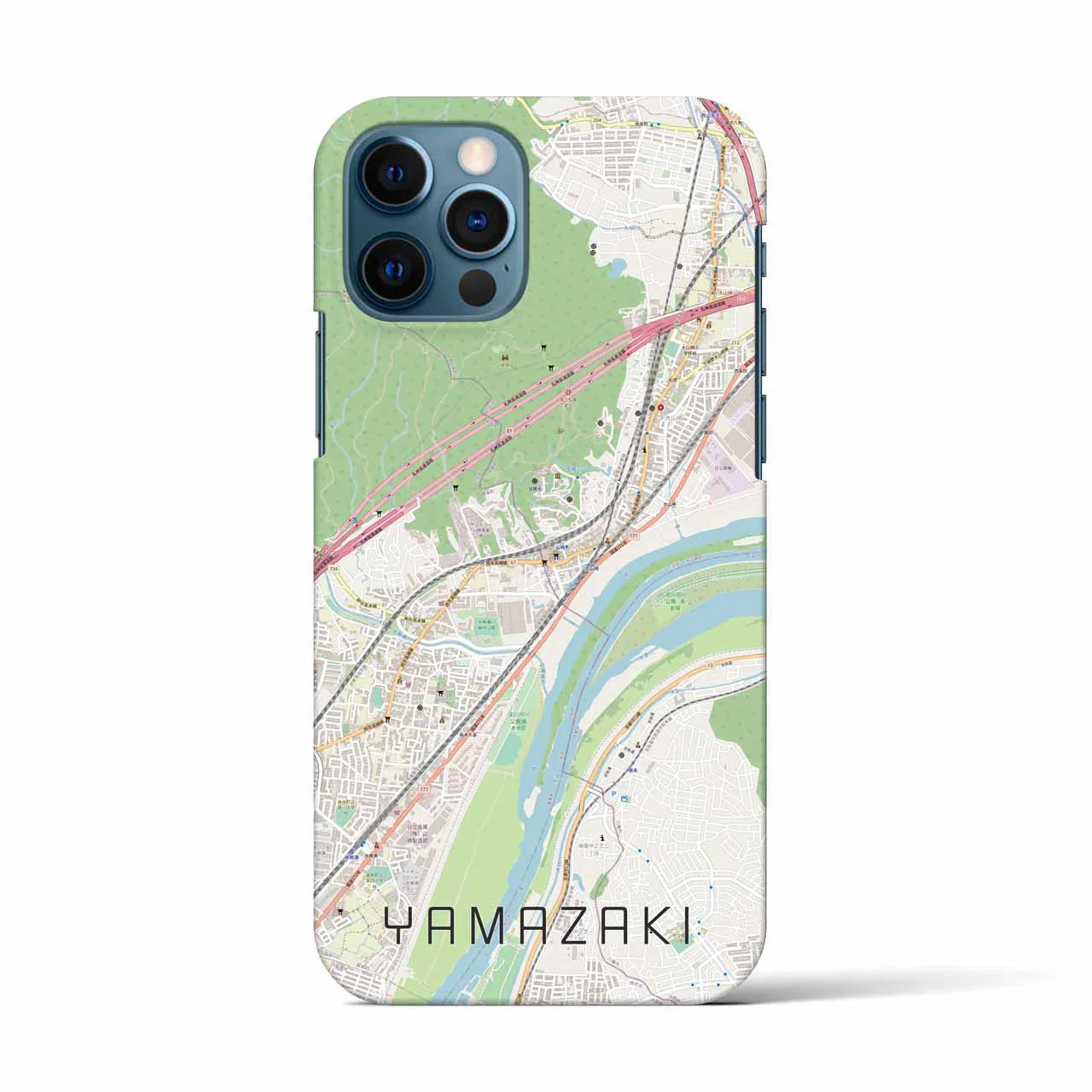 【山崎(京都府)】地図柄iPhoneケース(バックカバータイプ)