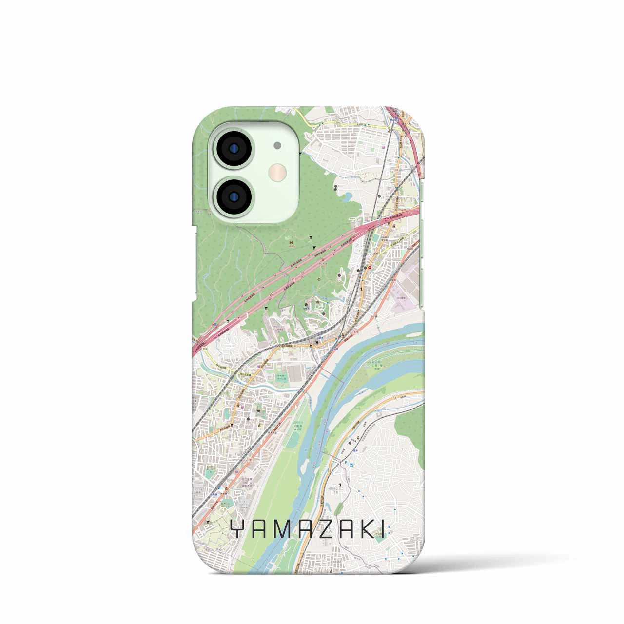 【山崎(京都府)】地図柄iPhoneケース(バックカバータイプ)