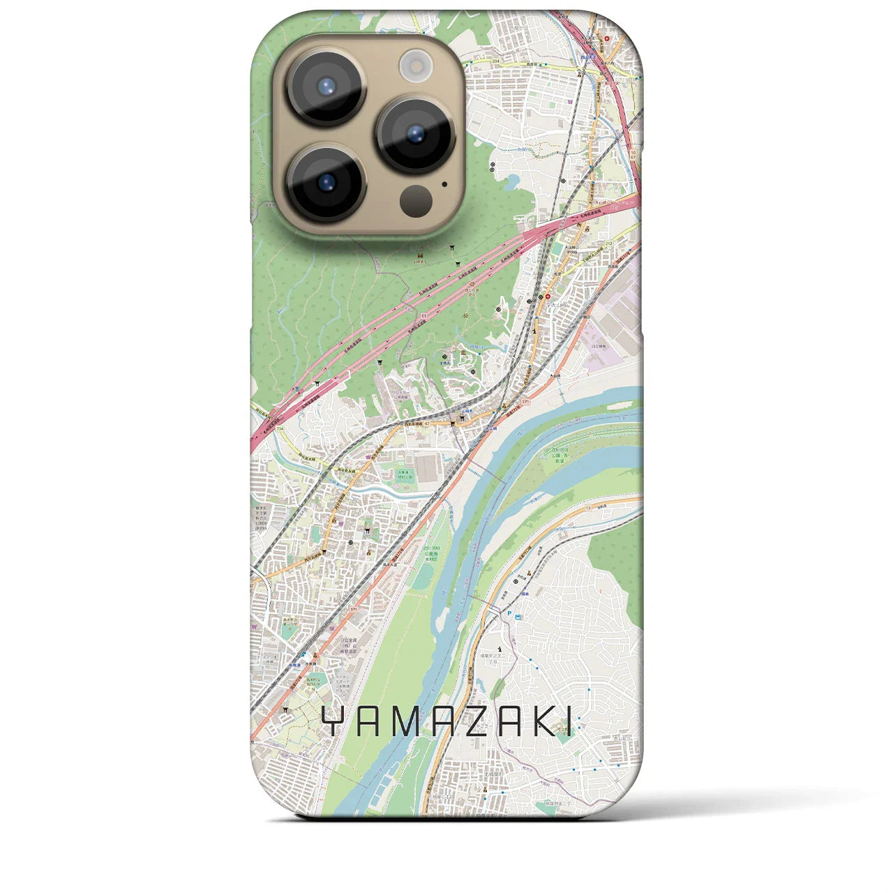 【山崎(京都府)】地図柄iPhoneケース(バックカバータイプ)