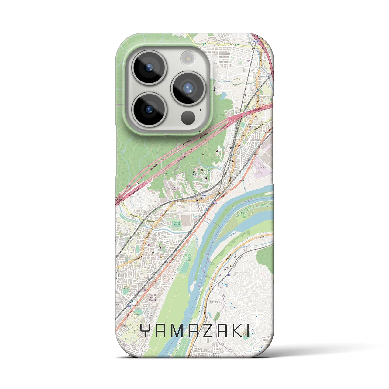 【山崎(京都府)】地図柄iPhoneケース(バックカバータイプ)
