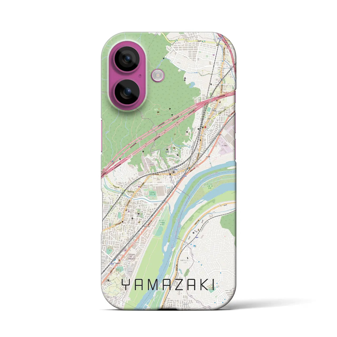 【山崎(京都府)】地図柄iPhoneケース(バックカバータイプ)