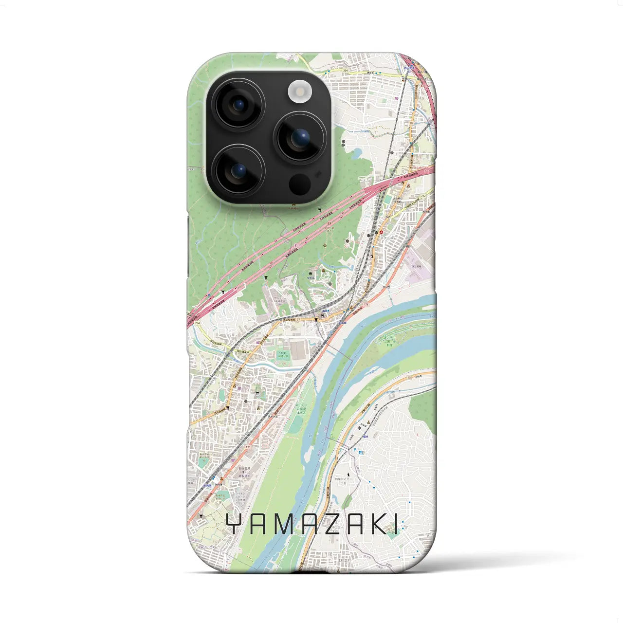 【山崎(京都府)】地図柄iPhoneケース(バックカバータイプ)