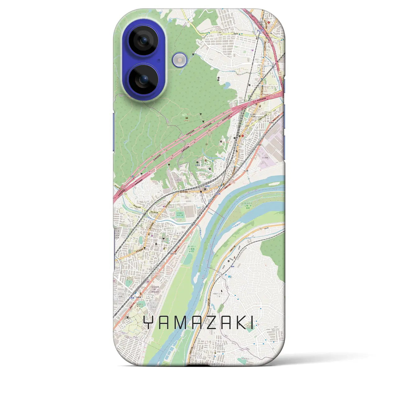 【山崎(京都府)】地図柄iPhoneケース(バックカバータイプ)ナチュラル・iPhone 16 Pro Max 用