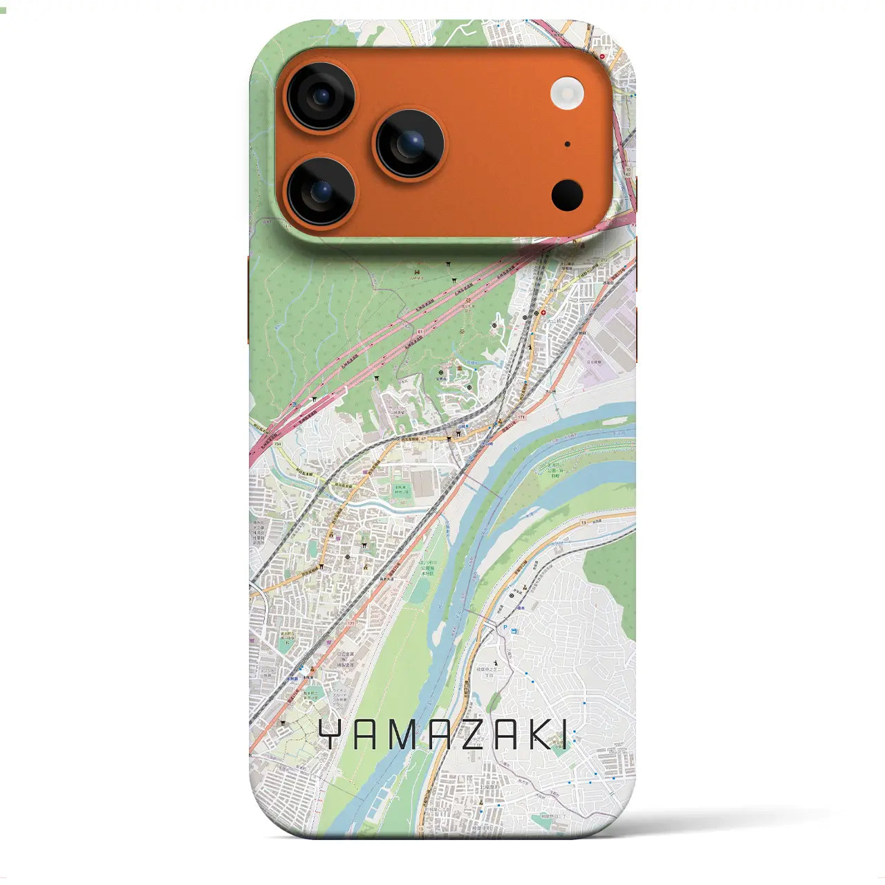 【山崎(京都府)】地図柄iPhoneケース(バックカバータイプ)