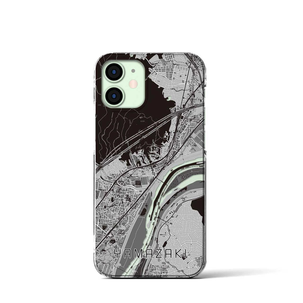 【山崎(京都府)】地図柄iPhoneケース(クリアタイプ)