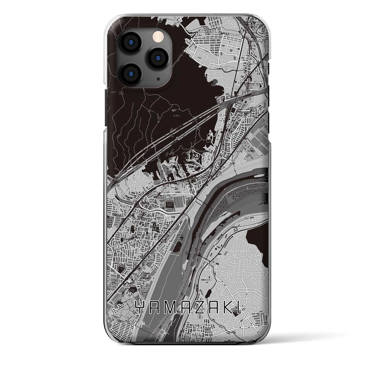 【山崎(京都府)】地図柄iPhoneケース(クリアタイプ)