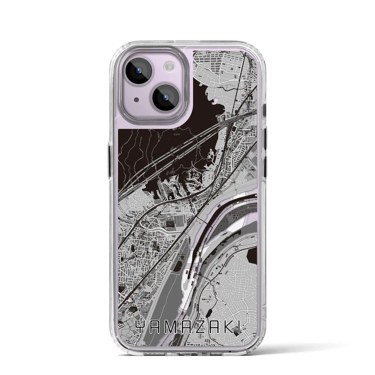【山崎(京都府)】地図柄iPhoneケース(MagSafeタイプ)