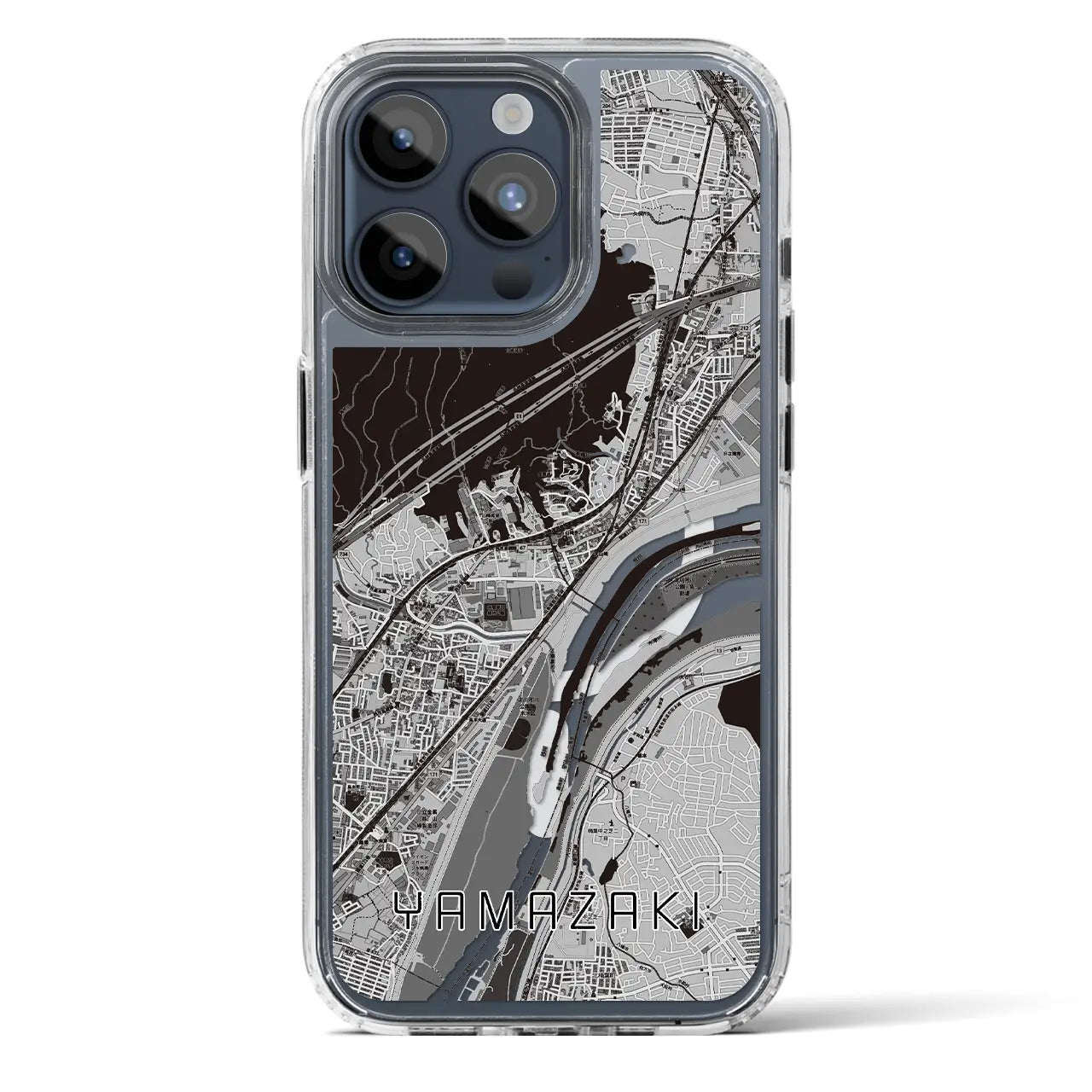 【山崎(京都府)】地図柄iPhoneケース(MagSafeタイプ)