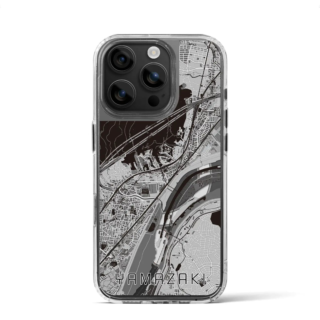 【山崎(京都府)】地図柄iPhoneケース(MagSafeタイプ)