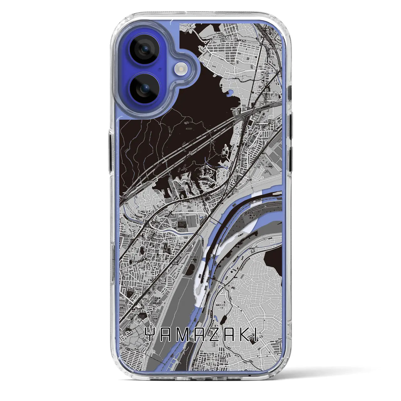 【山崎(京都府)】地図柄iPhoneケース(MagSafeタイプ)