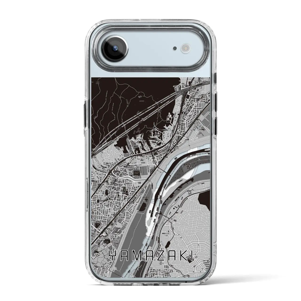 【山崎(京都府)】地図柄iPhoneケース(MagSafeタイプ)