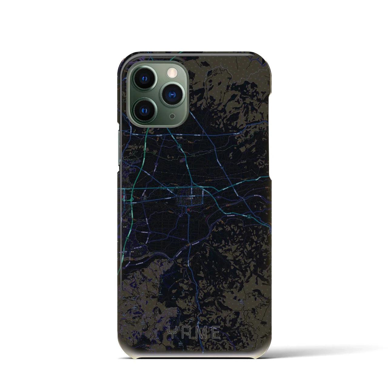 【八女(福岡県)】地図柄iPhoneケース(バックカバータイプ)