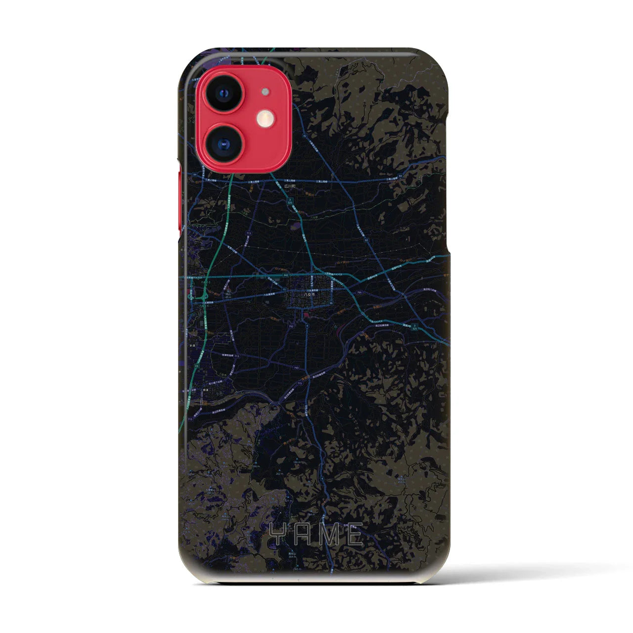 【八女(福岡県)】地図柄iPhoneケース(バックカバータイプ)