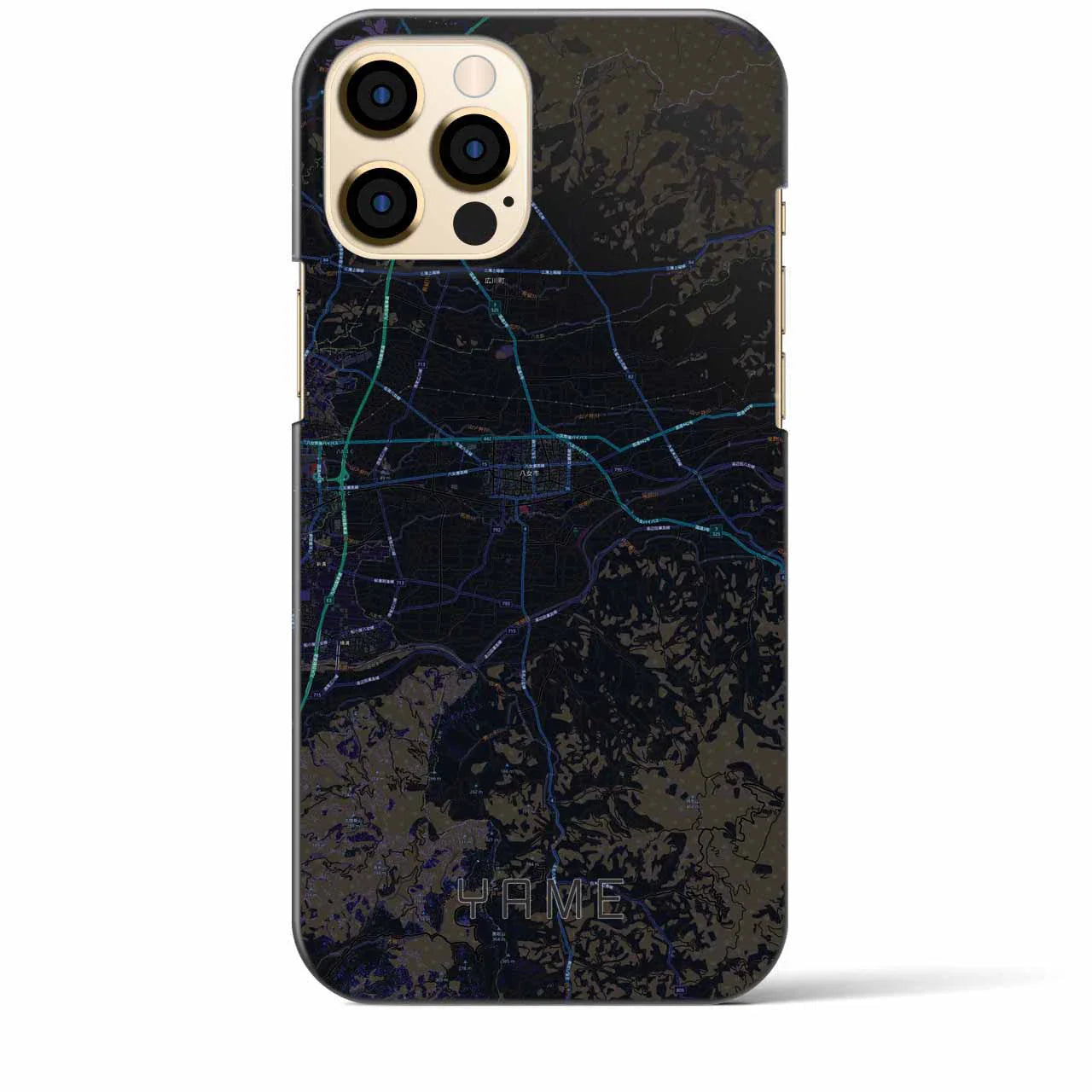 【八女(福岡県)】地図柄iPhoneケース(バックカバータイプ)
