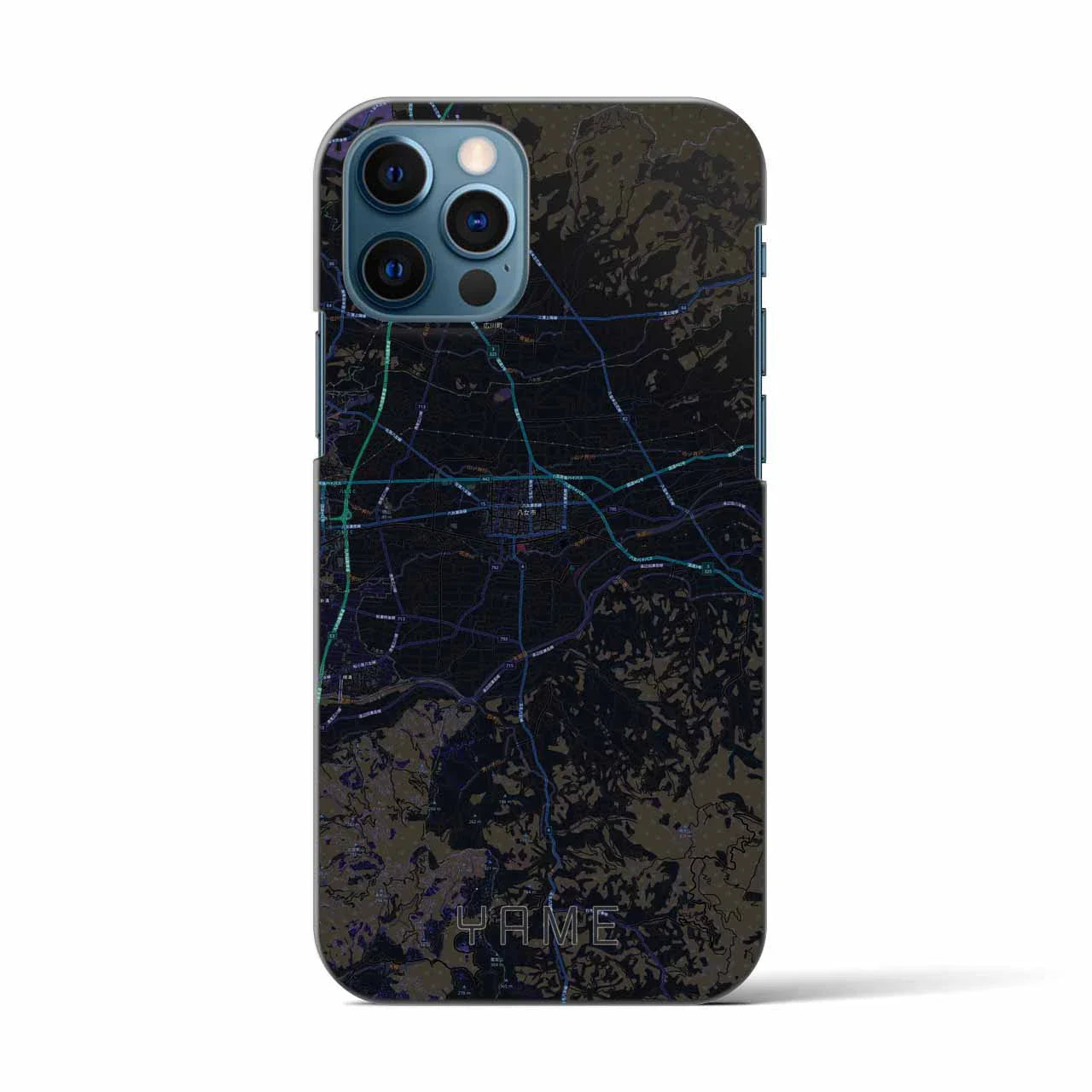 【八女(福岡県)】地図柄iPhoneケース(バックカバータイプ)