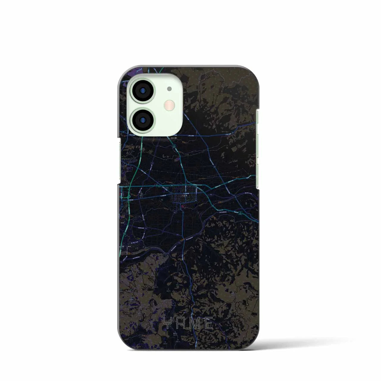 【八女(福岡県)】地図柄iPhoneケース(バックカバータイプ)