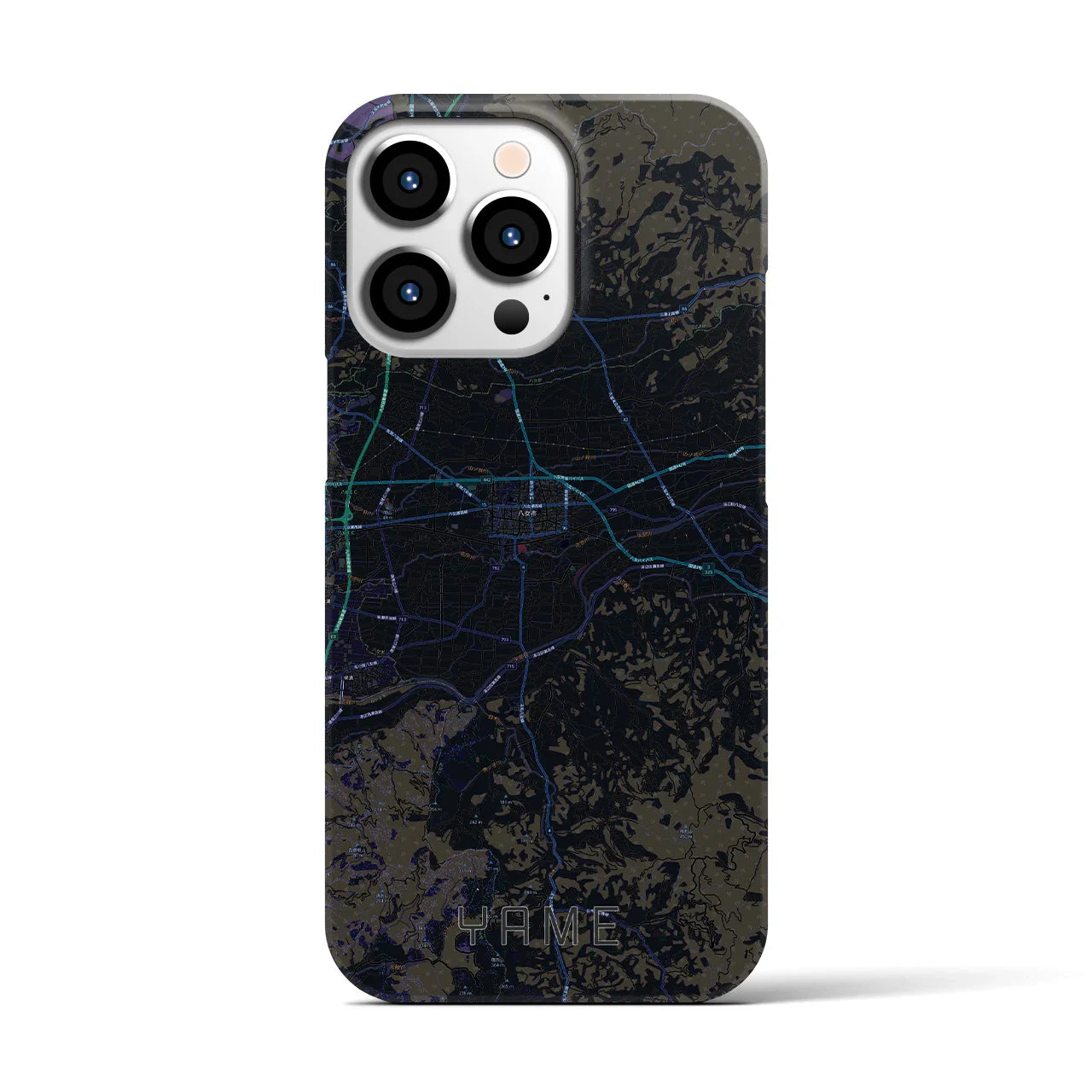 【八女(福岡県)】地図柄iPhoneケース(バックカバータイプ)