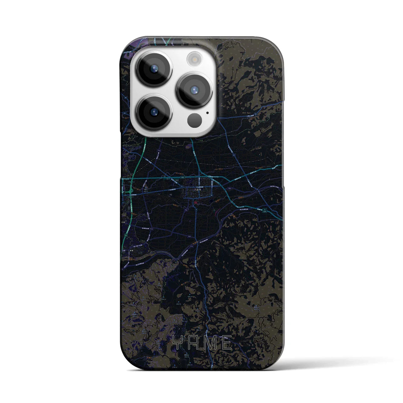 【八女(福岡県)】地図柄iPhoneケース(バックカバータイプ)