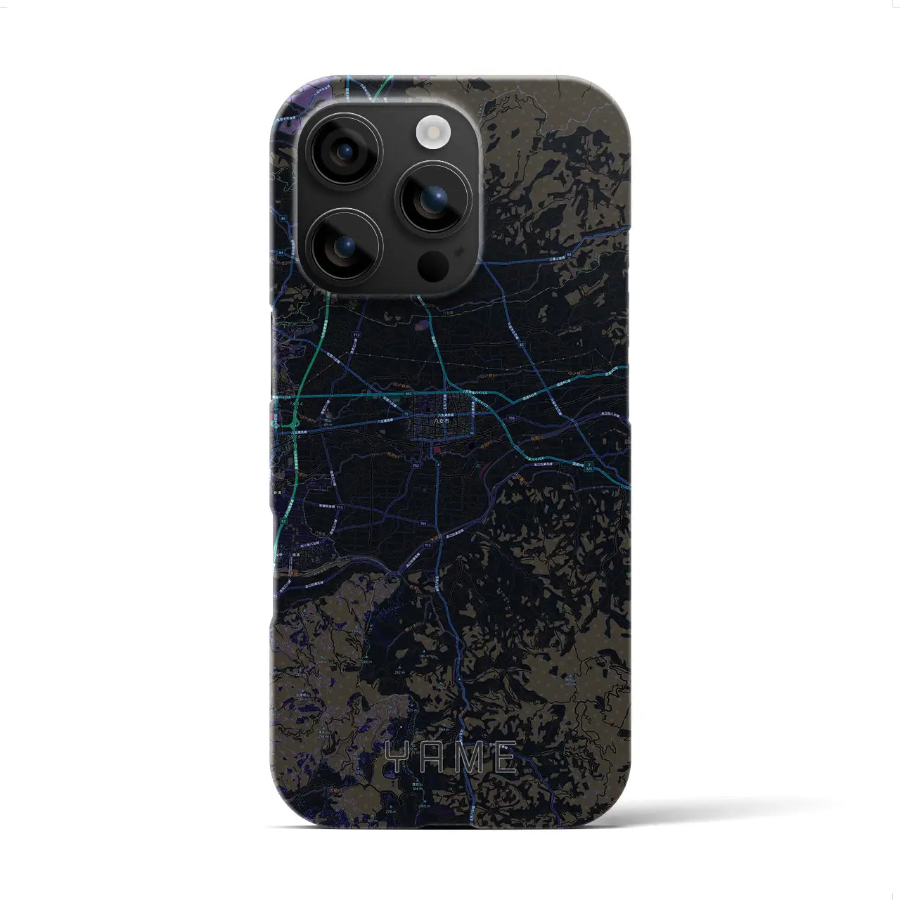 【八女(福岡県)】地図柄iPhoneケース(バックカバータイプ)