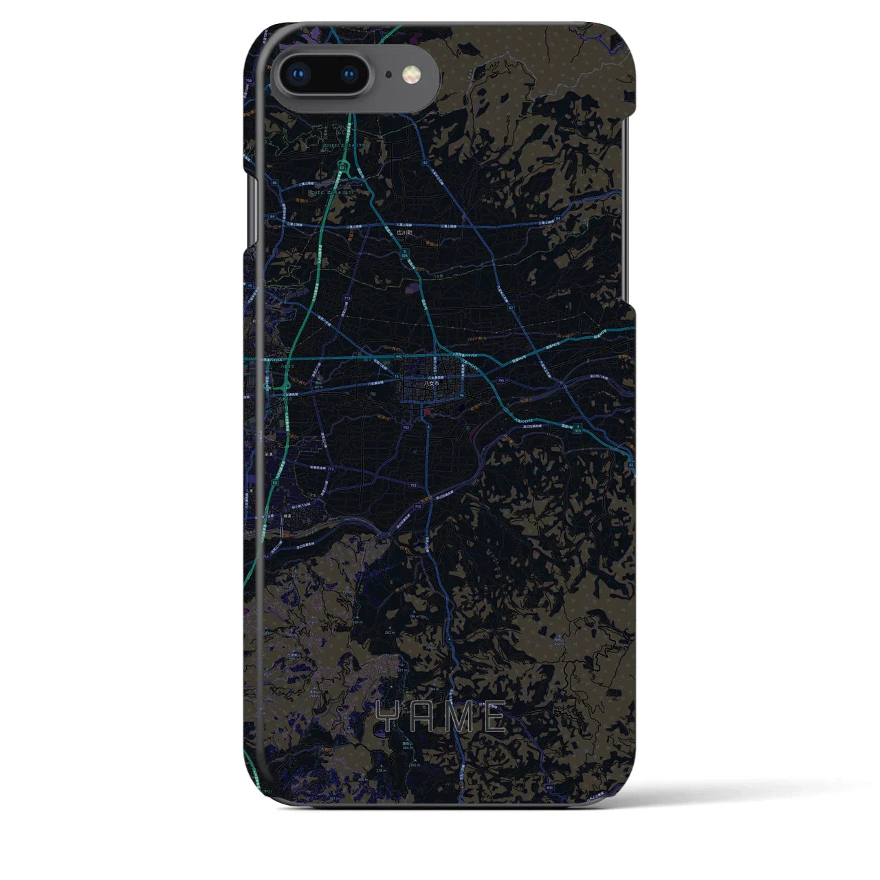 【八女(福岡県)】地図柄iPhoneケース(バックカバータイプ)