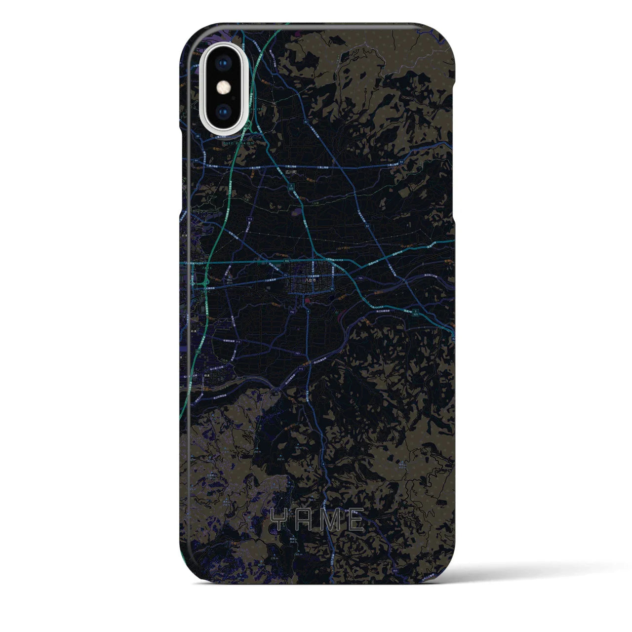 【八女(福岡県)】地図柄iPhoneケース(バックカバータイプ)