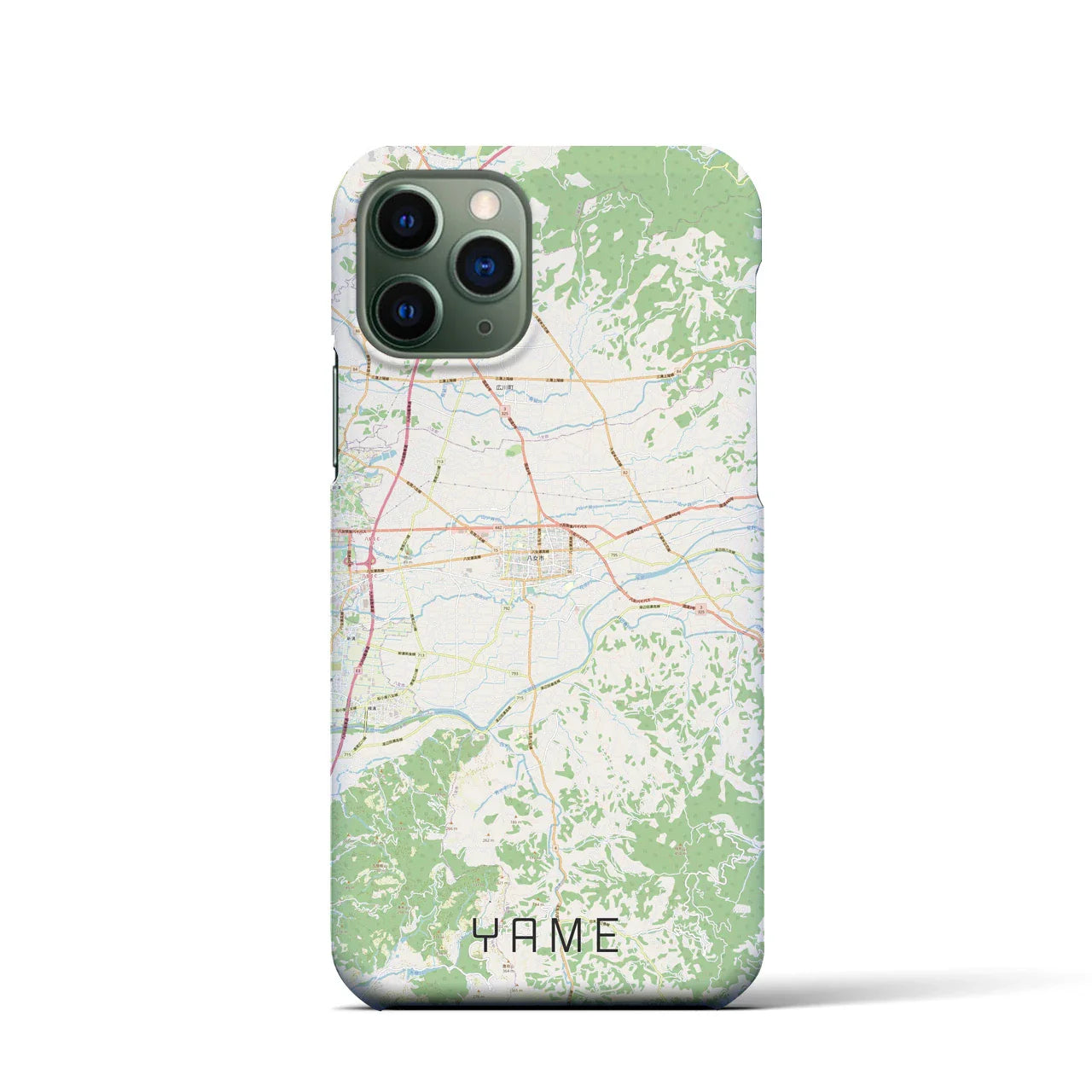 【八女(福岡県)】地図柄iPhoneケース(バックカバータイプ)