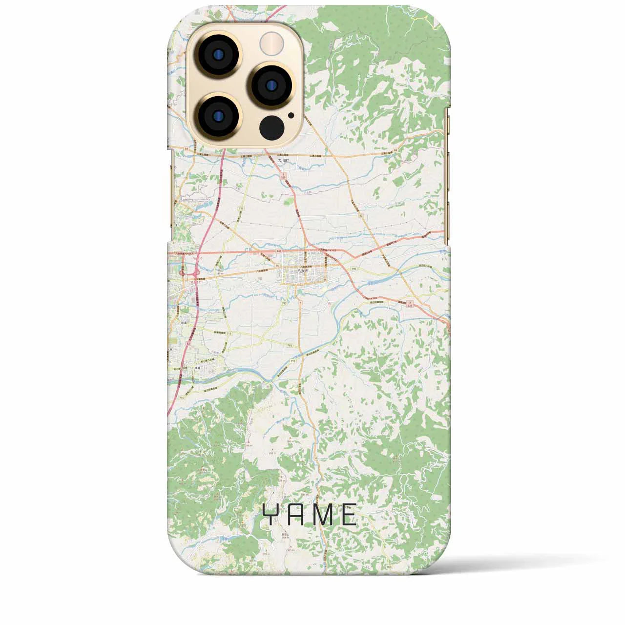 【八女(福岡県)】地図柄iPhoneケース(バックカバータイプ)