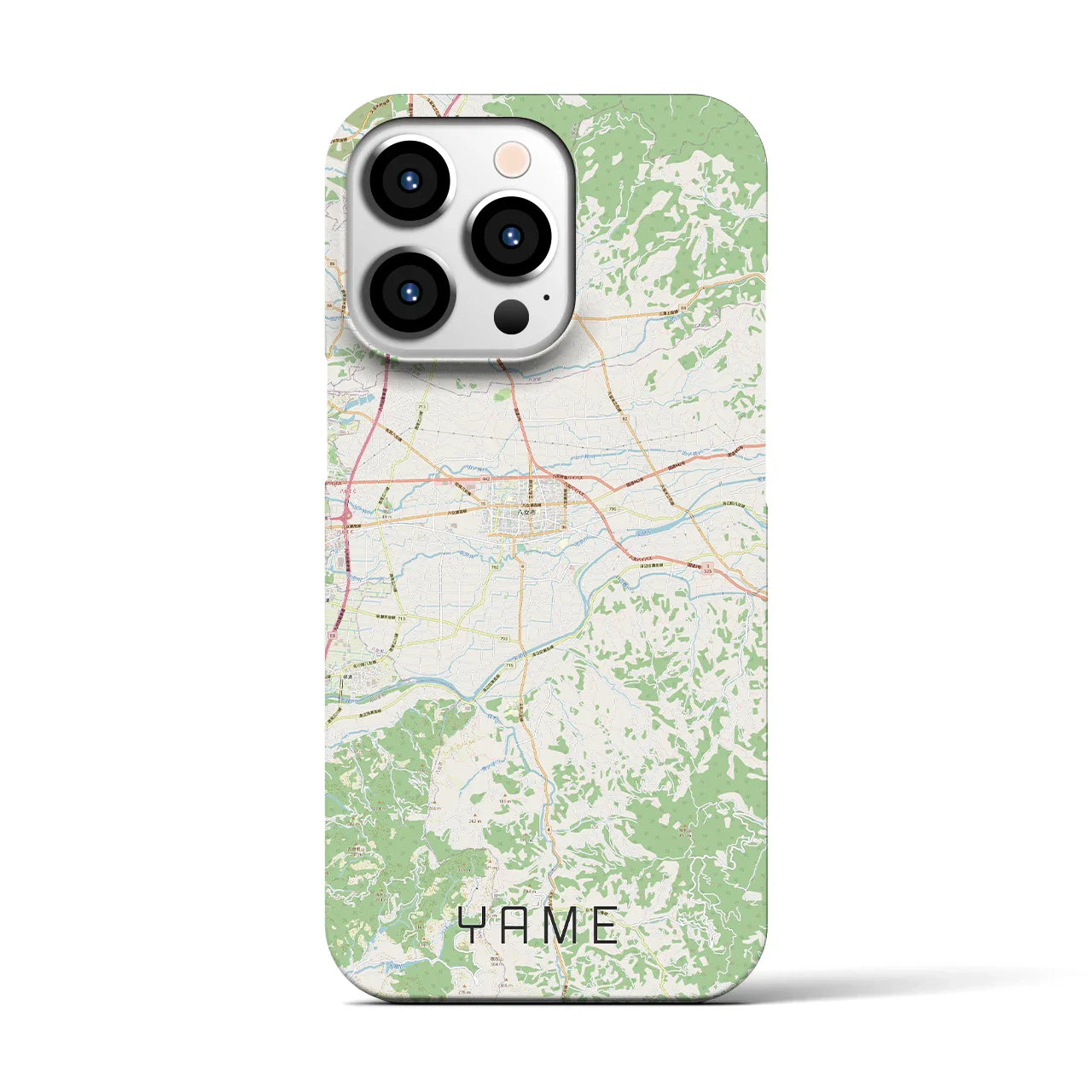 【八女(福岡県)】地図柄iPhoneケース(バックカバータイプ)