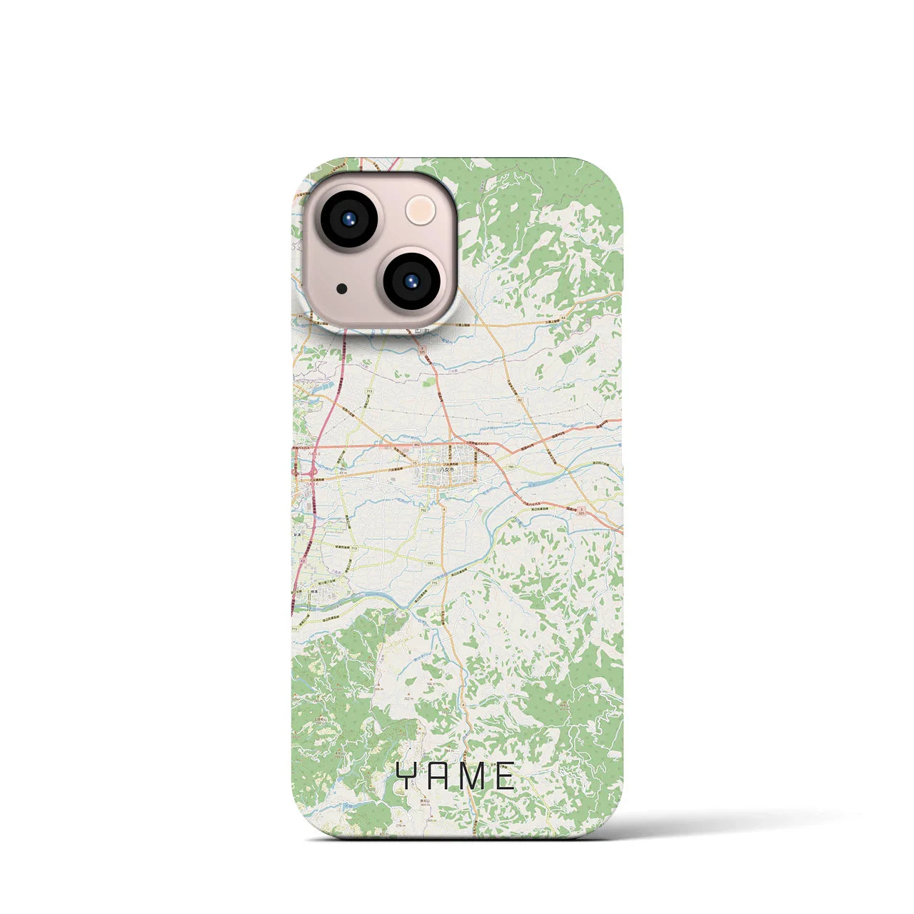 【八女(福岡県)】地図柄iPhoneケース(バックカバータイプ)