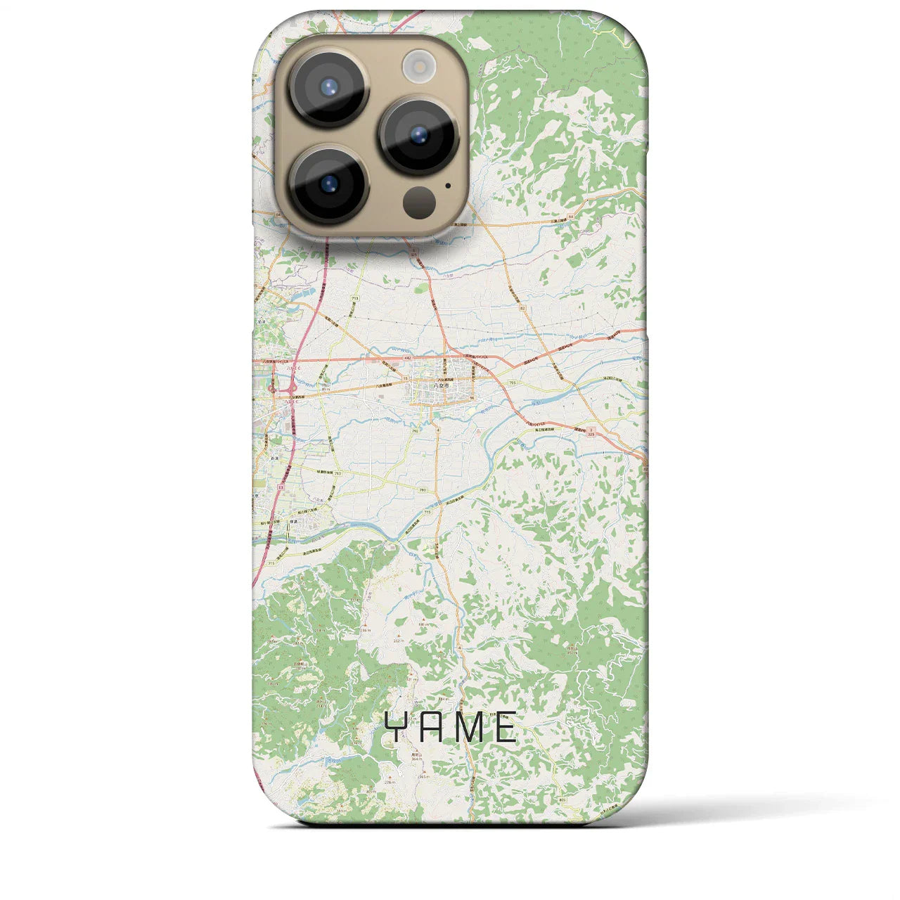 【八女(福岡県)】地図柄iPhoneケース(バックカバータイプ)