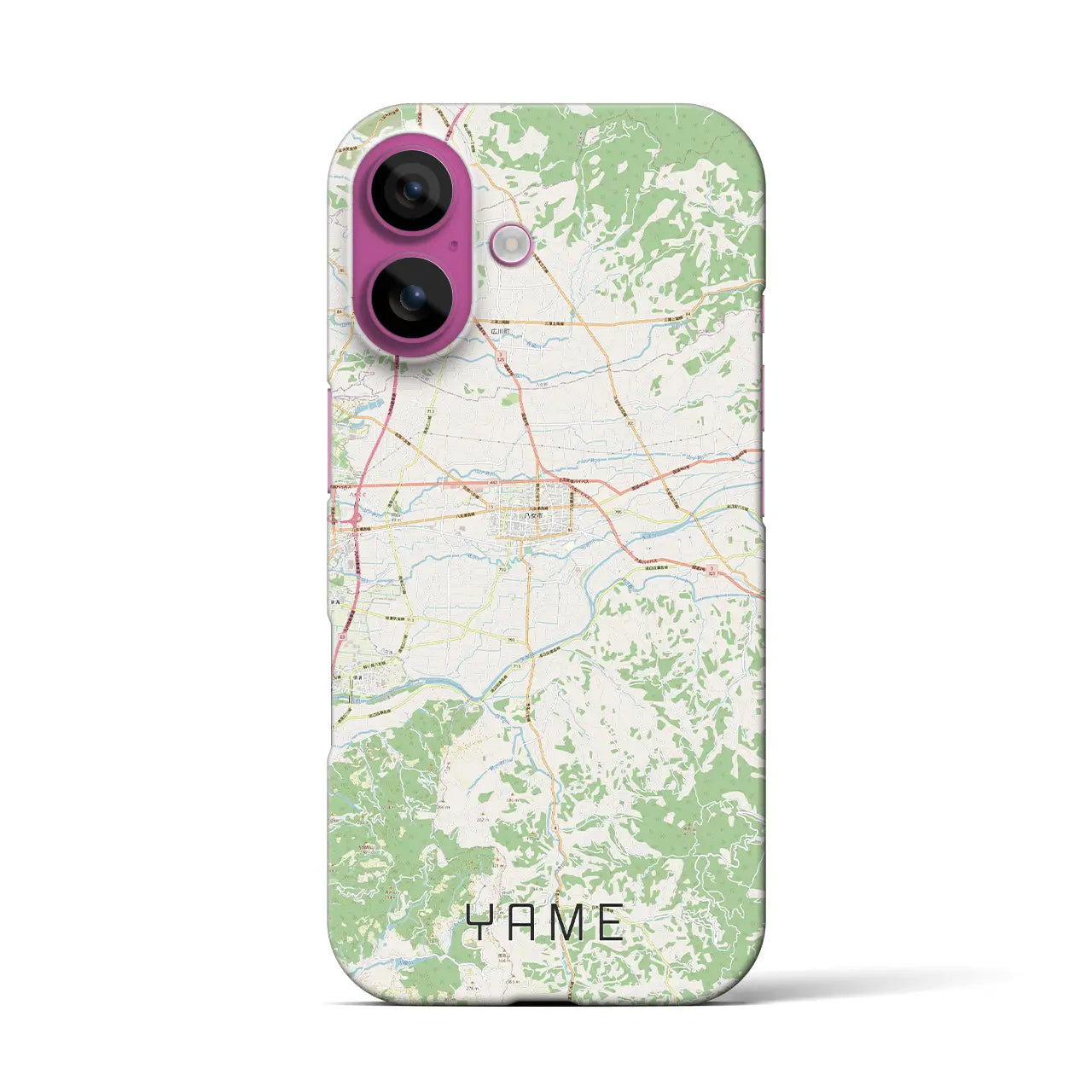 【八女(福岡県)】地図柄iPhoneケース(バックカバータイプ)