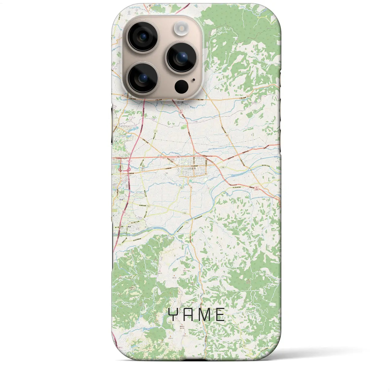 【八女(福岡県)】地図柄iPhoneケース(バックカバータイプ)