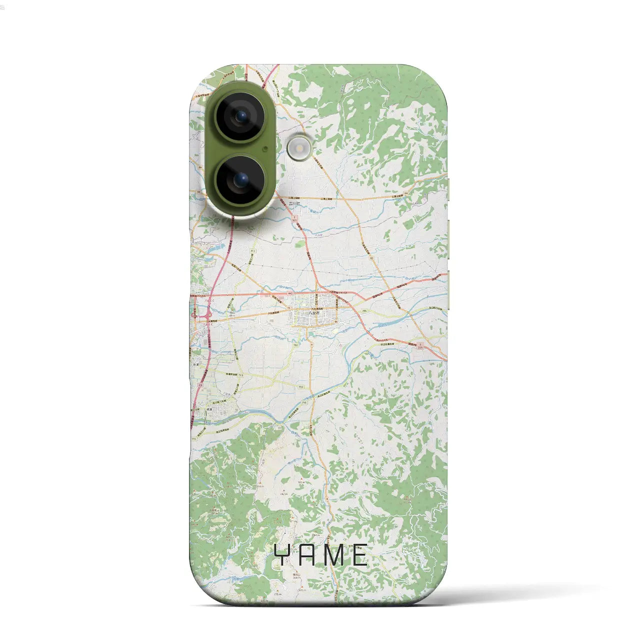 【八女(福岡県)】地図柄iPhoneケース(バックカバータイプ)